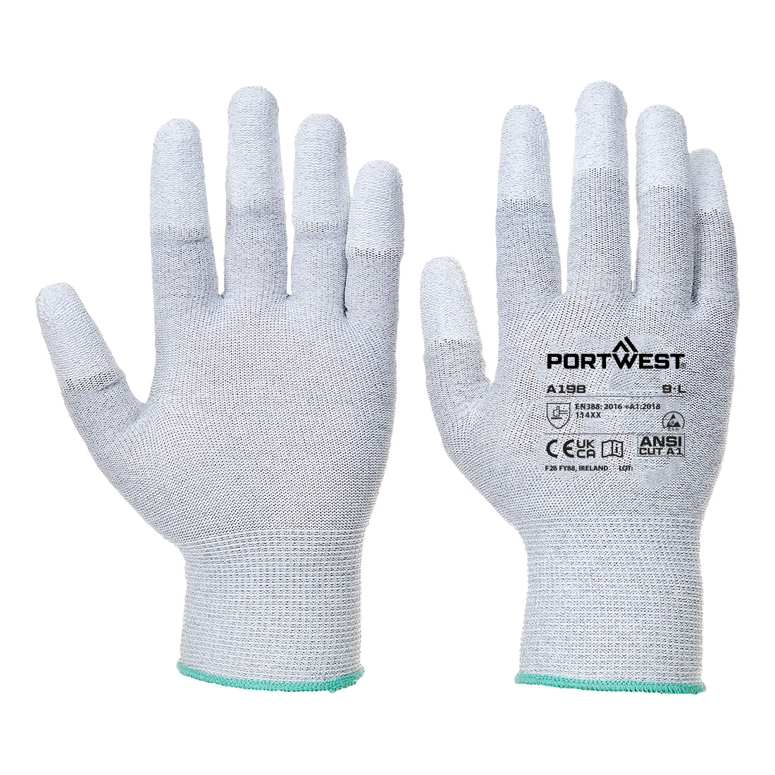 Anti-statisk PU fingertupp Hanske Multipack (Pk12)