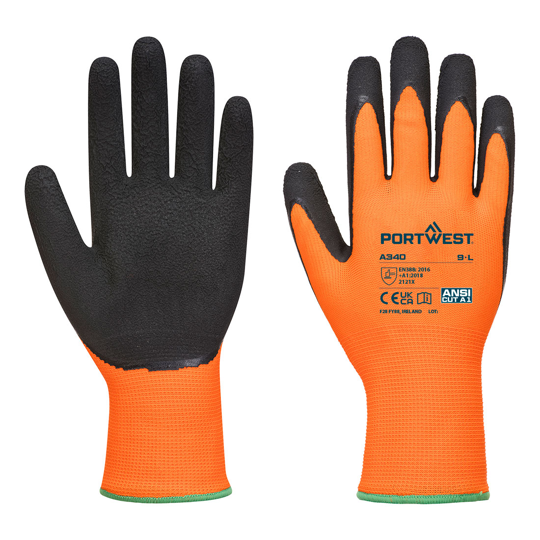 Hi-Vis Grip hanske - Latex Multipack (Pk12)