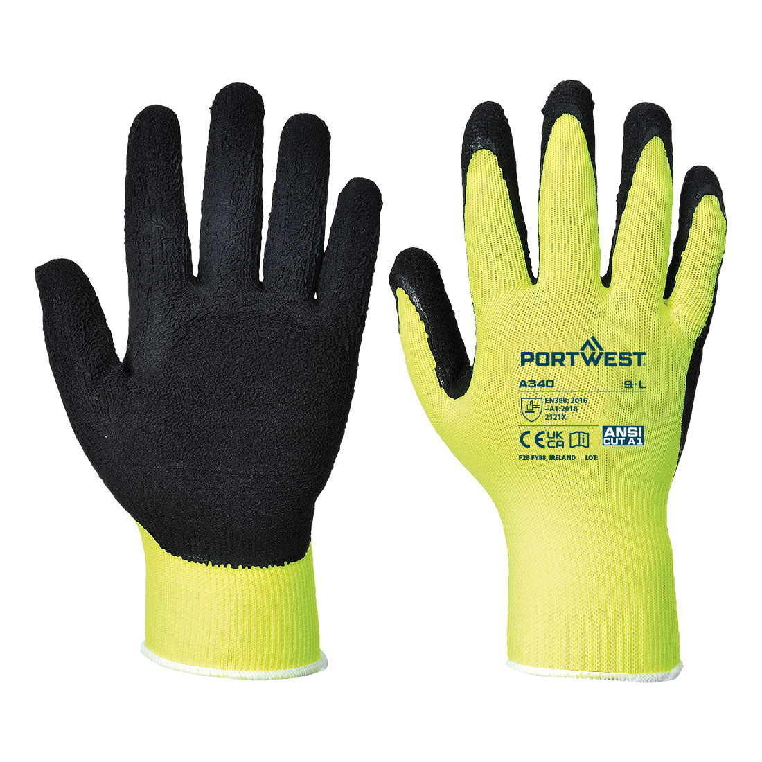 Hi-Vis Grip hanske - Latex Multipack (Pk12) - Bilde 2