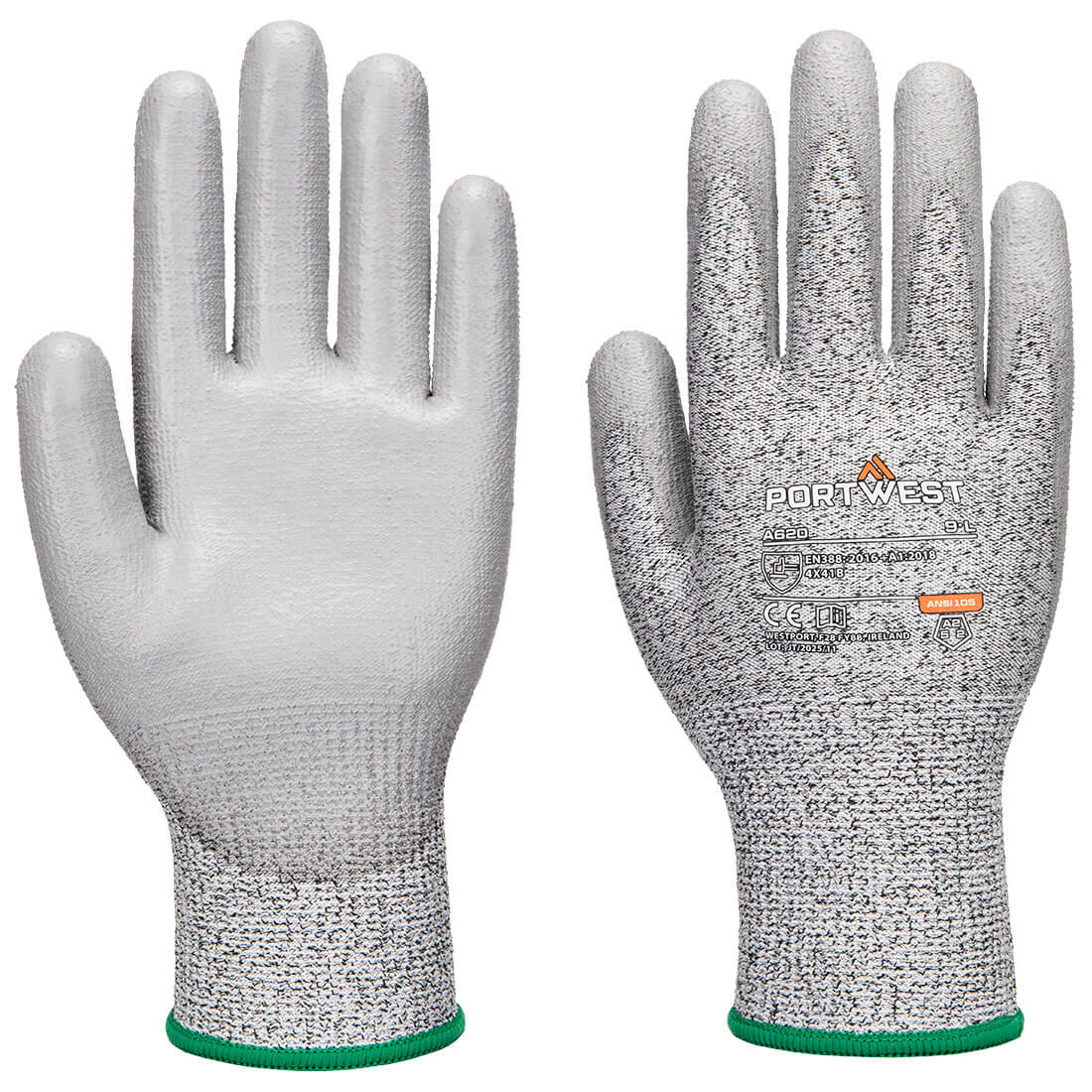 LR Kutt PU Palm hanske Multipack (Pk12)