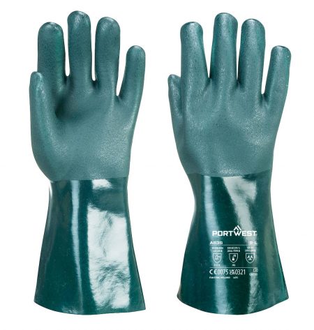 Dobbeldyppet PVC hanske 35cm Multipack (Pk12)