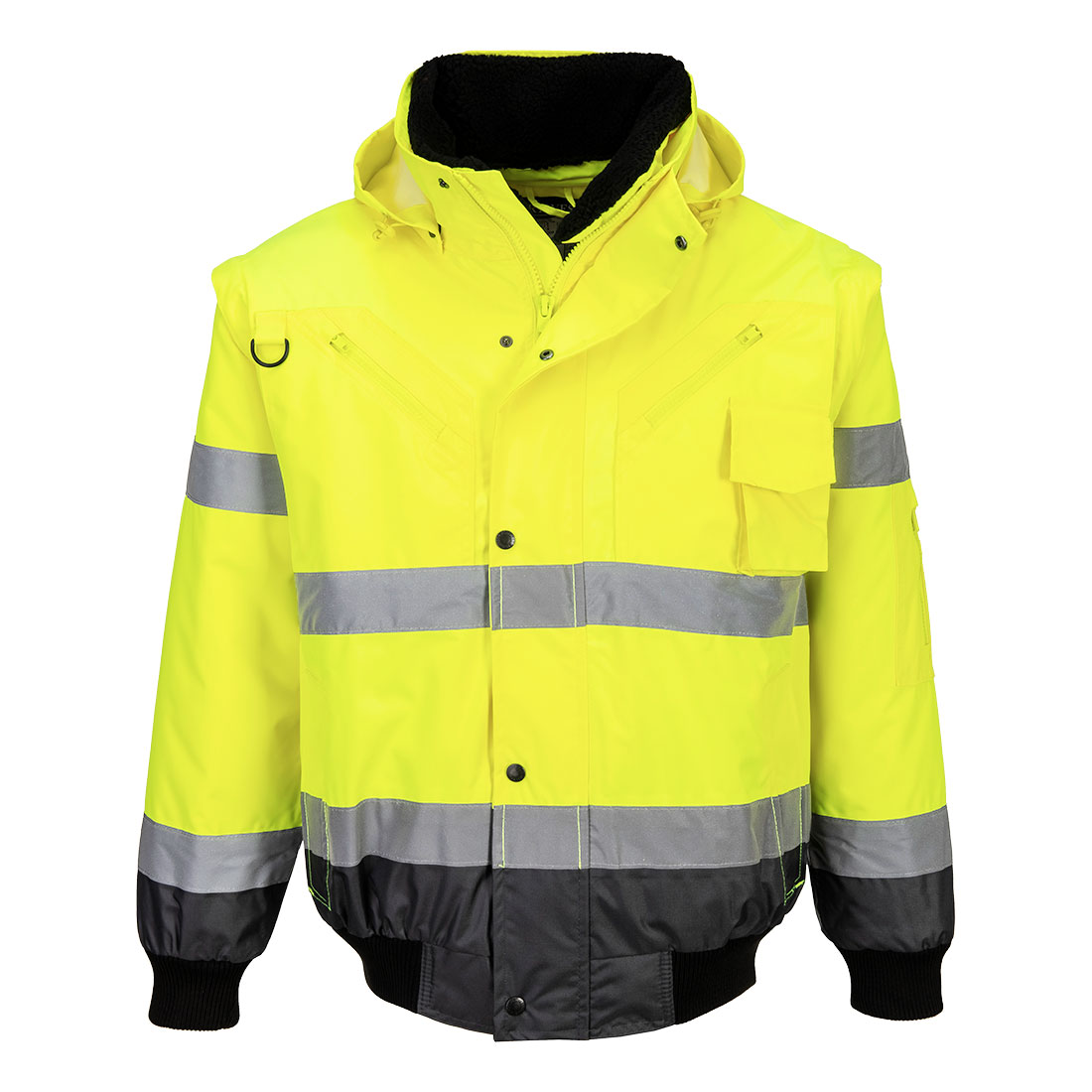 HI-Vis 3-i-1 pilotjakke med kontrast - Bilde 4