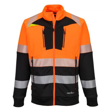 DX4 Hi-Vis Kl.1 Høyhalset Genser med glidelås