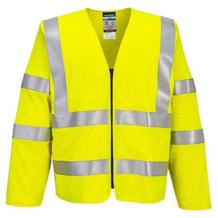 Bizflame Hi-Vis FR-vest med glidelås og lange ermer