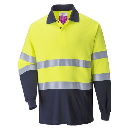 Flammehemmende Modaflame antistatisk to-farget Polo skjorte