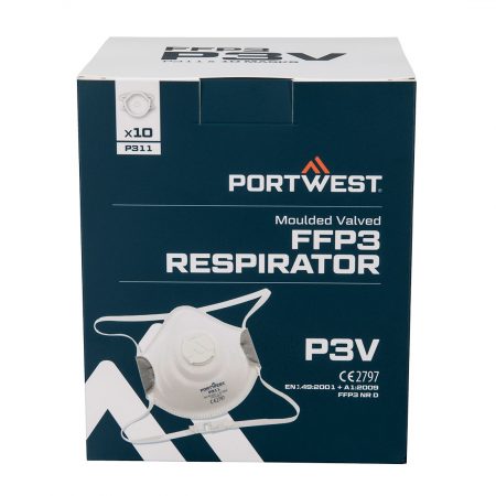 Formstøpt FFP3 respirator med ventil (Pk10)