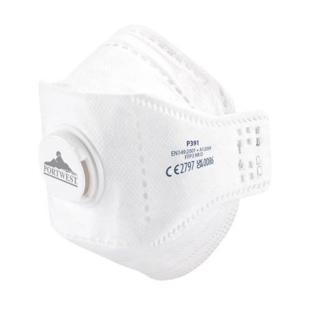 EAGLE FFP3 Dolomite foldbar Støvmaske med ventil (10pk)