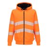 PW321 Hi-Vis vinter hettejakke med glidelås