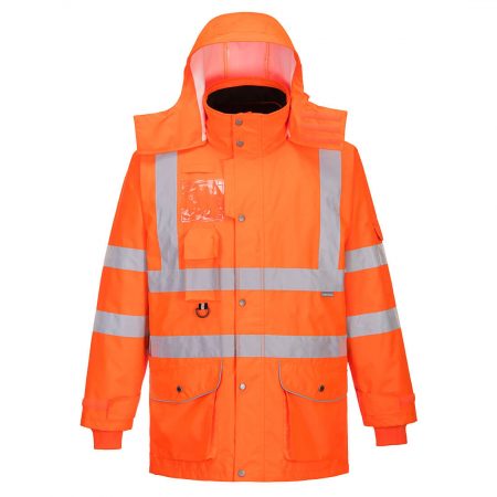 Hi-Vis 7-in-1 Pustende Trafikkjakke