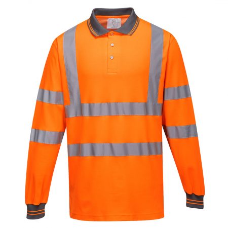Hi-Vis Cotton Comfort Langermet Polo L/S