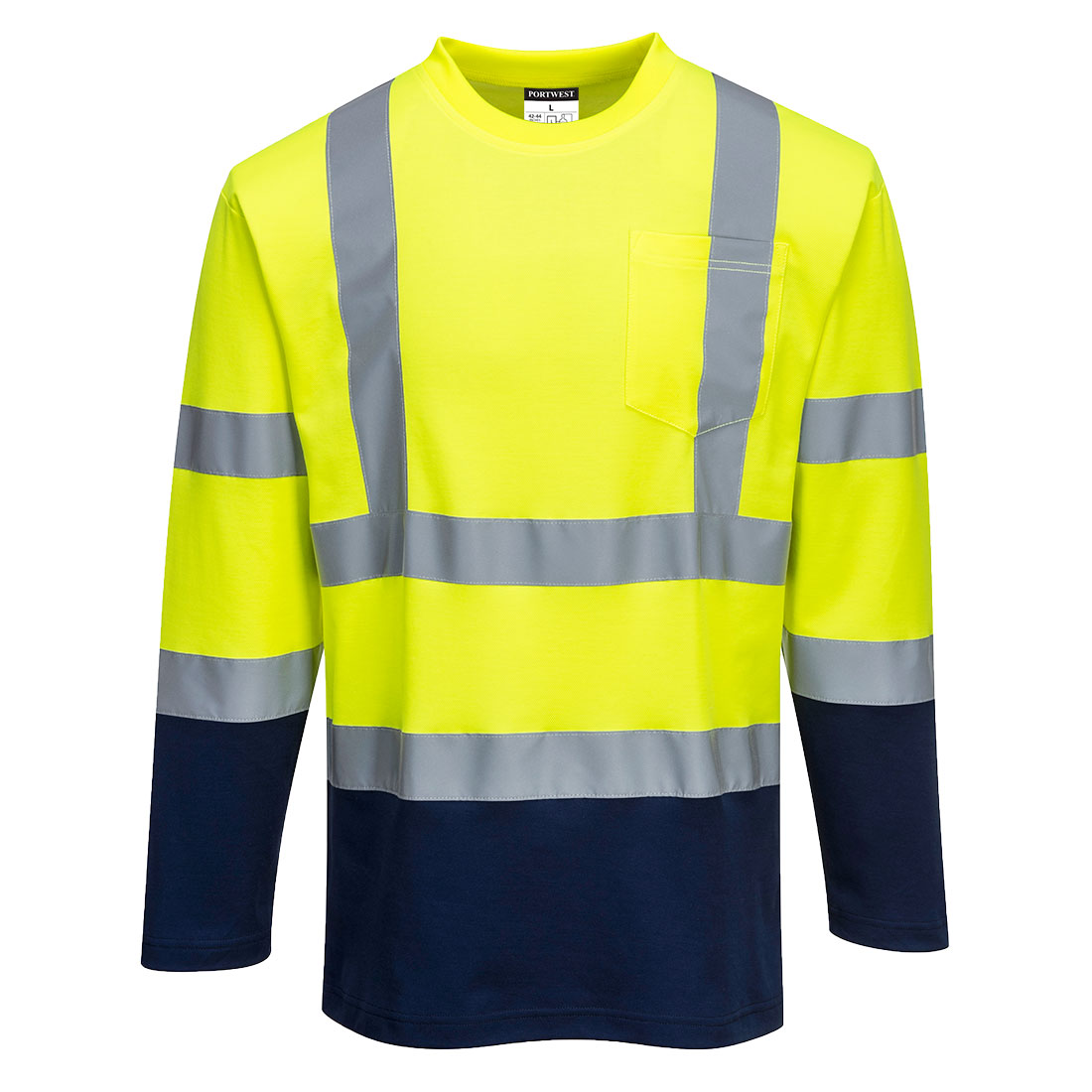 Tofarget langermet Cotton Comfort polo - Bilde 2