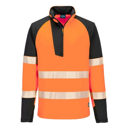 PW3 1/4 Zip Hi-Vis genser