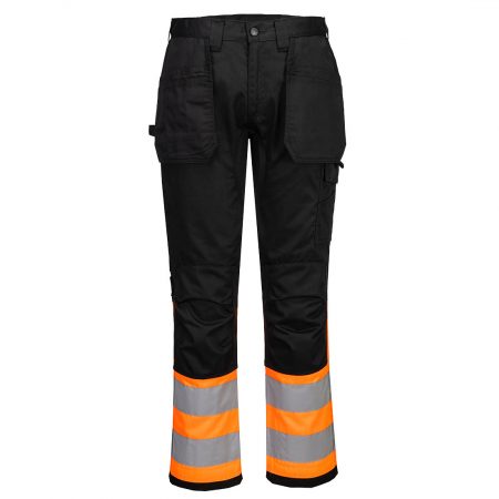 WX2 high visibility Class 1 holster trousers with 4 pockets for excellent storage. Side elastic and 4-way stretch provide superior comfort and suitability on this trousers.