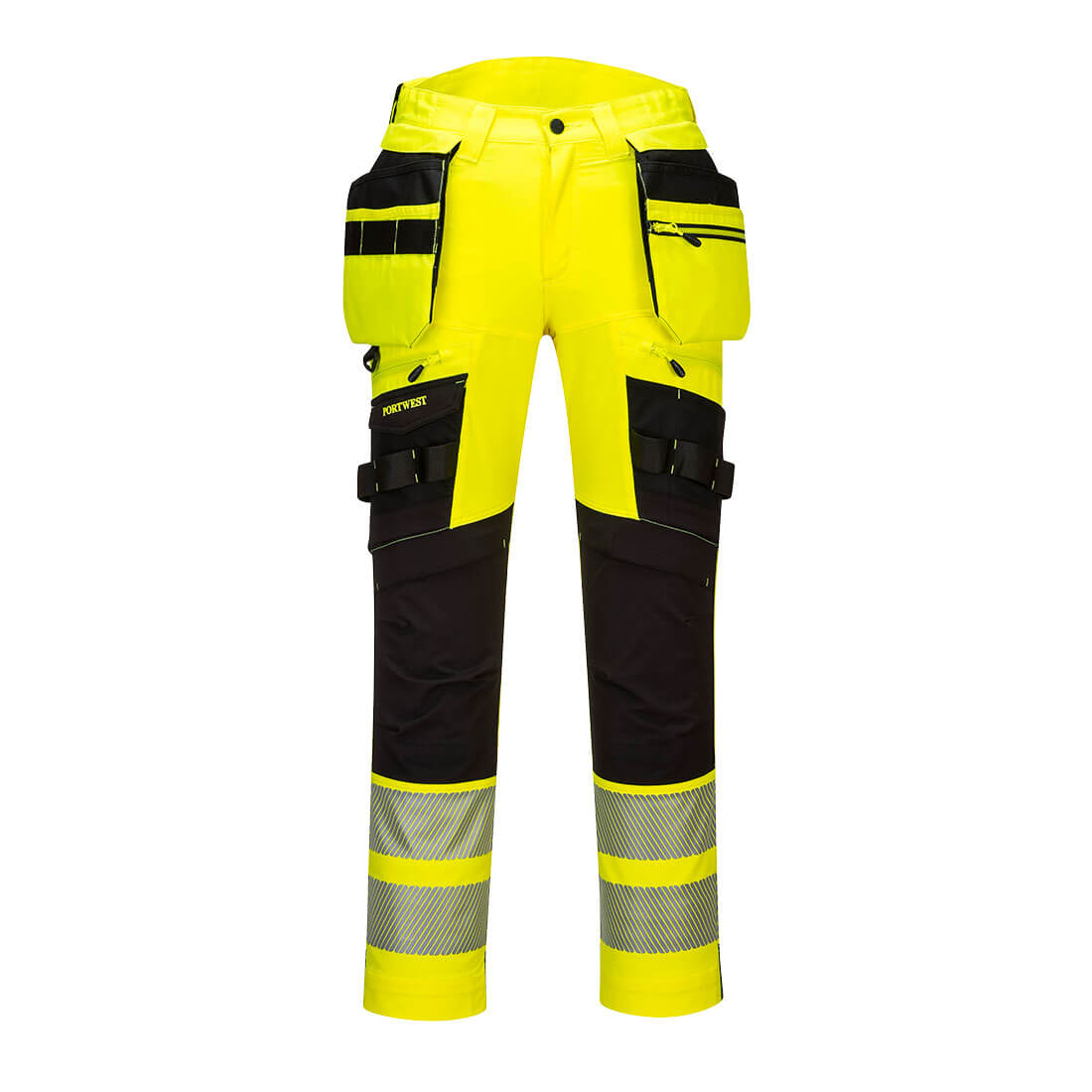 DX4 Hi-Vis håndverksbukse med avtagbare lommer - Bilde 3