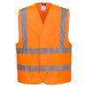 Hi-Vis vest med med klassisk 2 bånds reflekstape