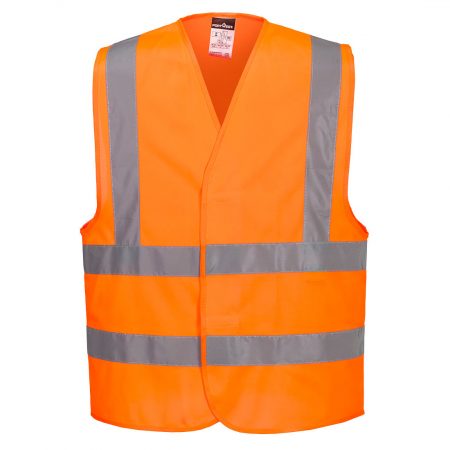 Hi-Vis vest med med klassisk 2 bånds reflekstape