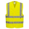 Hi-Vis vest med med klassisk 2 bånds reflekstape
