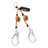 2.5 metre double retractable webbing lifeline including a carabiner, shock absorber and swivel hook with double safety lock. The webbing is manufactured using ultra high molecular weight polyethylene.This arrest block is capable of supporting a user up to 140kg.