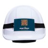 Helmet badge holder for universal use, featuring an elastic fabric strap with anti-slip silicone stripes​ at the back that hold the strap securely in place on any helmet shell​. Flexible badge holder sleeve to fit ID card in business card size to clearly indicate a site workers' identity.