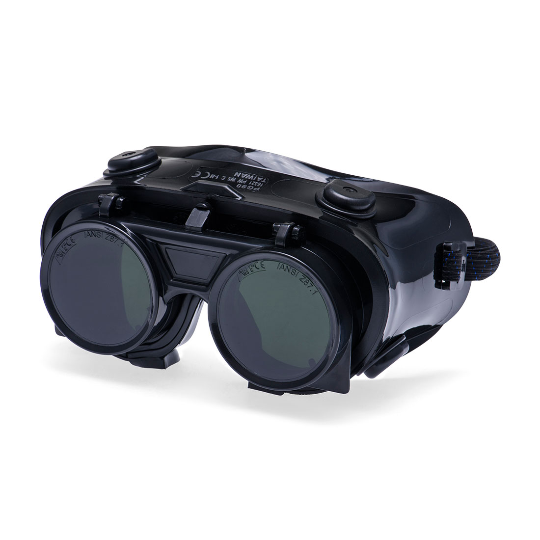 When using oxyacetylene for gas cutting or welding, the PW60 offers high performance with a shade factor 5. A soft comfortable frame with flip up lens allows the goggle to be used for grinding operations.