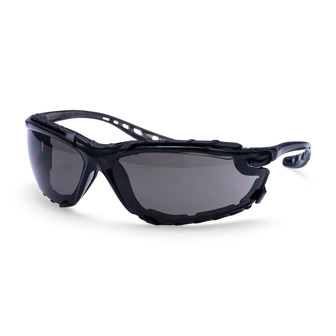 Super lightweight and durable glasses with sleek design. Additional removable inner gasket for additional shock protection, very helpful also when working in dusty environments. Slim side arms allow good compatibility with earmuffs. Metal-free style. - Bilde 2