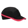 Sport look bump cap with large mesh panel on the top, allowing maximum airflow. Reflective stripes for enhanced visibility and style (on navy option only). Hook and loop adjustable size.