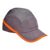 Sport look bump cap with large mesh panel on the top, allowing maximum airflow. Reflective stripes for enhanced visibility and style (on navy option only). Hook and loop adjustable size.