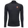 This heated base layer is constructed from a soft, brushed-back performance fabric designed for thermal insulation, with low-profile integrated heating elements at front and back abdomen for consistent heat distribution. A three-level heat control button allows temperature regulation and a rechargable battery pack that offers up to 4 hours of battery life is included.